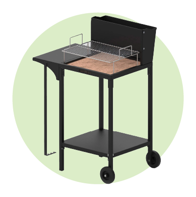 BARBECUE A LEGNA RETTANGOLARE FAMIGLIA CM 50x30x68 H