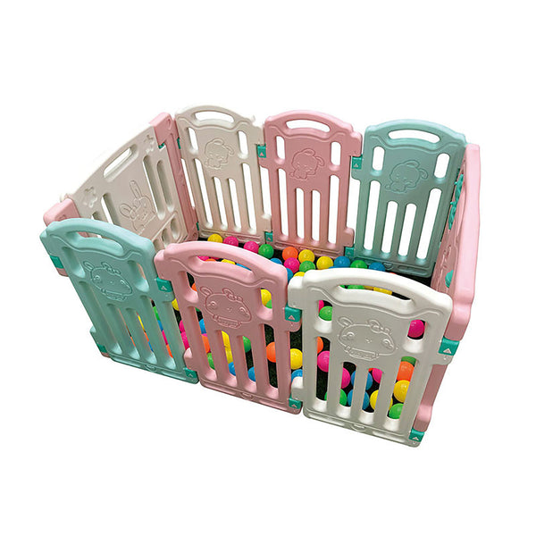 Box Recinto Attività per Bambini 102x70x61 cm Bianco Rosa e Azzurro online