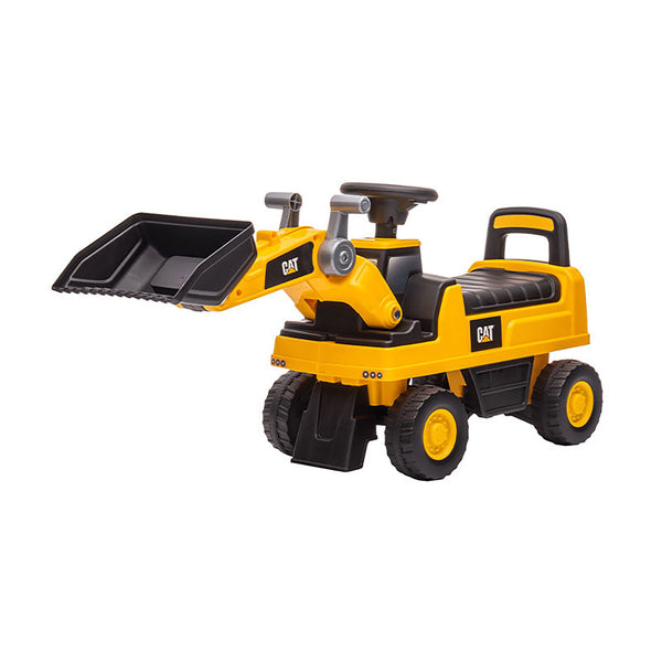 sconto Escavatore Cavalcabile 88x28x48 cm per Bambini con Benna Manovrabile Caterpillar Giallo