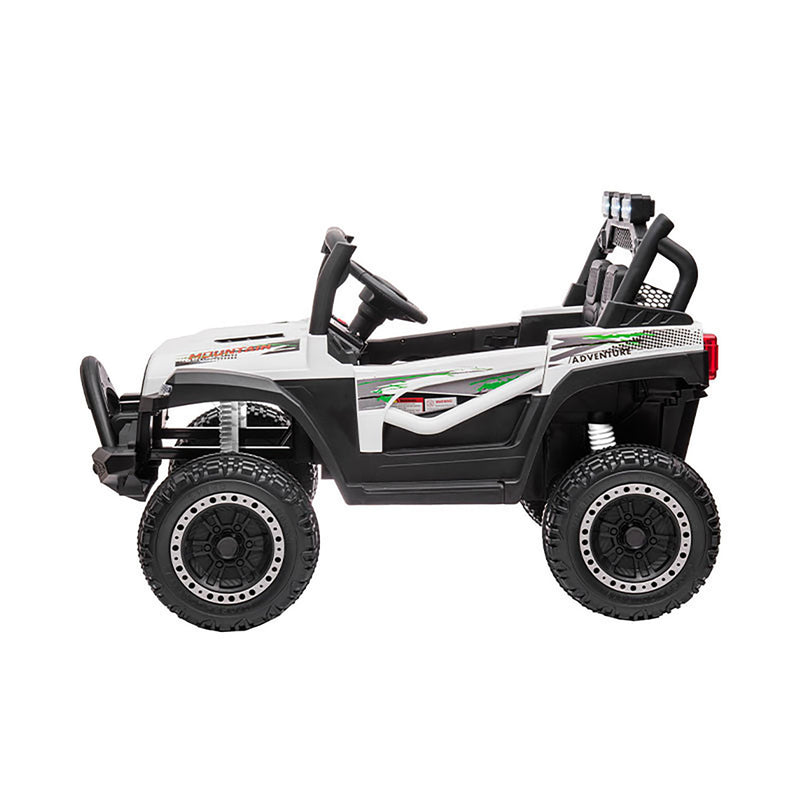 Macchina Elettrica per Bambini 12V Fuoristrada Offroad Mountain Bianco -2