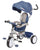 Triciclo Passeggino per Bambini 86x50x98 cm con Parasole Colibrino Blu Jeans