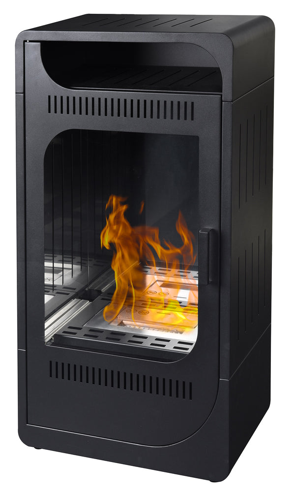 Stufa a Bioetanolo da Interno 94,5x50x32 cm 3,5kW Fiammetta Ventilata Nera Seconda Scelta prezzo