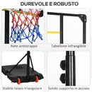 Canestro Basket da Esterno Ruote e Base Riempibile Altezza Regolabile 2,1-2,4 m Giallo  -8