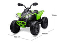 Quad Elettrico per Bambini Licenza Can-Am Renegade 12V ATV Telecomando e Ammortizzatori Verde  -5