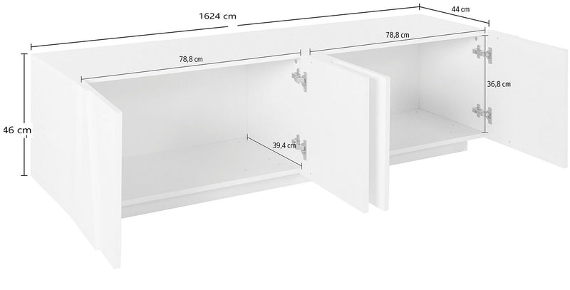 Mobile TV 4 Ante 162,4x44,2x46 cm Ping Cemento Bronx-4