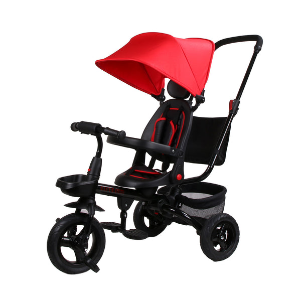 Triciclo My Way Passeggino  per Bambini 105,5x52x99 cm Pieghevole Seggiolino Girevole Rosso acquista