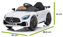 Macchina Elettrica per Bambini 12V con Licenza Mercedes GTR Small AMG Bianca-5