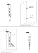 Colonna Doccia Idromassaggio in Acciaio Top Slim Cromo-6