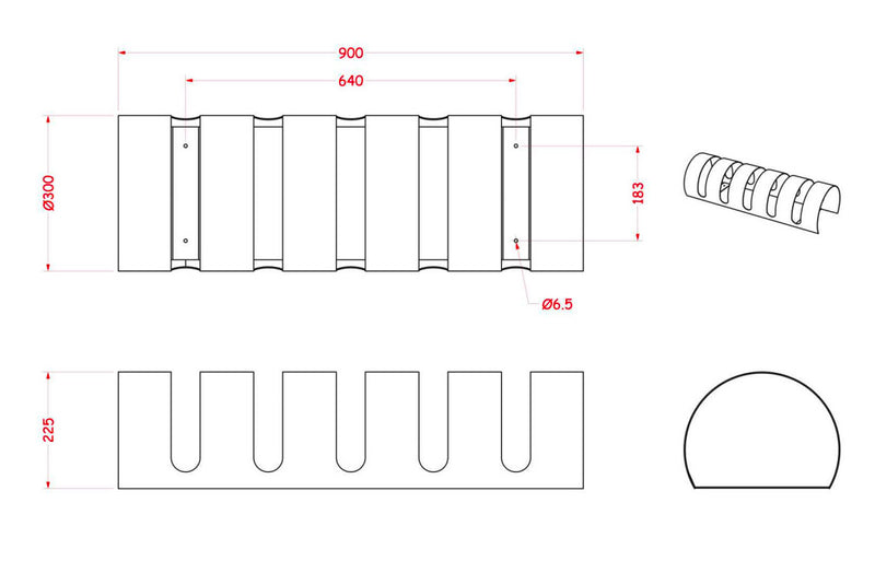 Rastelliera Portabici 5 Posti in Ferro 90x30x23 cm Belfer Bike Rack 42/PB Verde Acido-4