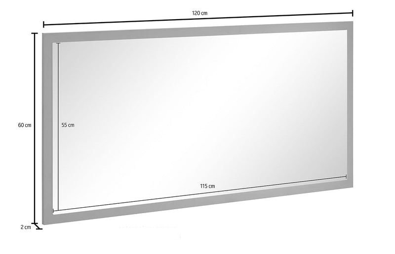 Specchio  120x2x60 cm Magic Antracite Lucido-4