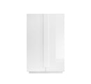 Madia Mobile Soggiorno Alto 2 Ante Jupiter 121x44x193 cm Bianco laccato lucido-1