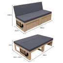 Divano Letto Pieghevole 180x110x40,7 cm per Camper   -3