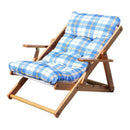 Cuscino per Poltrona Relax 56x16x110h cm in Cotone Blu-3