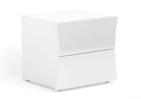 online Comodino 2 Cassetti 50x40x41,3 cm Arco Bianco Lucido