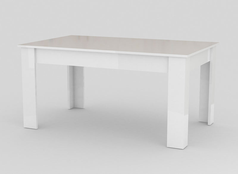 Tavolo Allungabile 160/210x90x75 cm Jesi Bianco Lucido-1