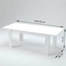 Tavolo Allungabile 160/210x90x75 cm Jesi Cemento/Bianco  -4