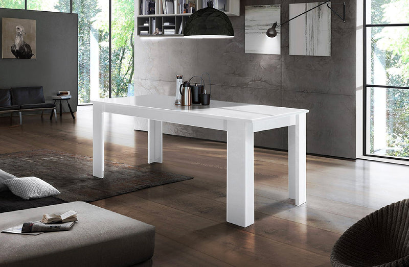 Tavolo Allungabile 90x140/190x75 cm Jesi Bianco Lucido-2