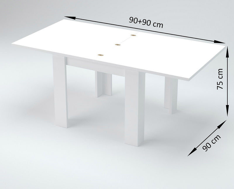 Tavolo Allungabile 90x90/180x75 cm Jesi Ardesia-4