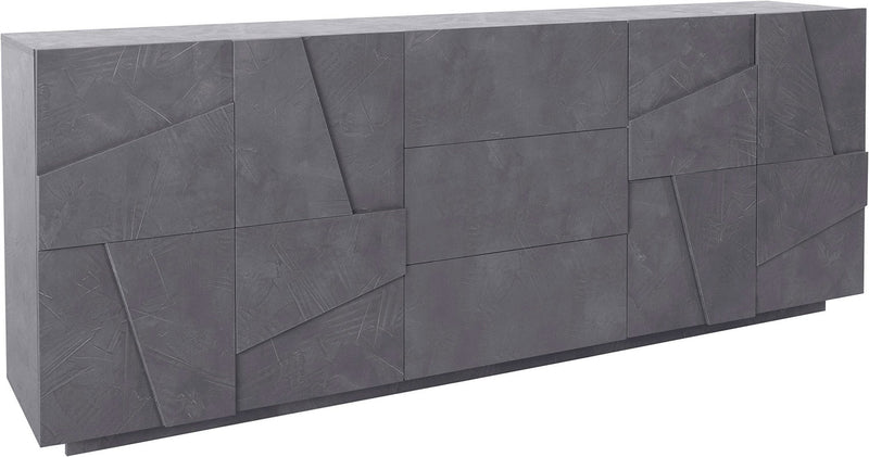 Credenza 4 Ante + 3 Cassetti 224,1x44,2x86 cm Ping Ardesia-1