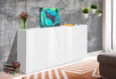 Credenza 2 Ante + 3 Cassetti 142,9x44,2x86 cm Ping Bianco Lucido-2