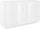 Credenza 2 Ante + 3 Cassetti 142,9x44,2x86 cm Ping Bianco Lucido