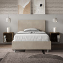 Letto Singolo 100x190 cm con Rete Adele Sabbia-2