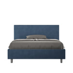 Letto Matrimoniale Francese 140x190 cm con Rete Adele Blu-1