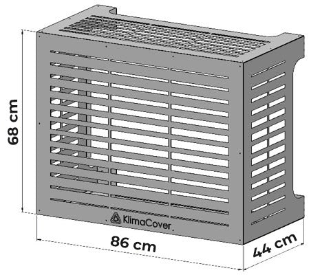Copri Condizionatore 86x44x68 cm in Alluminio Classic M Bianco-3