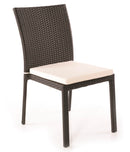 Sedia da Giardino 48x62xH90 cm in Polirattan Nero-1