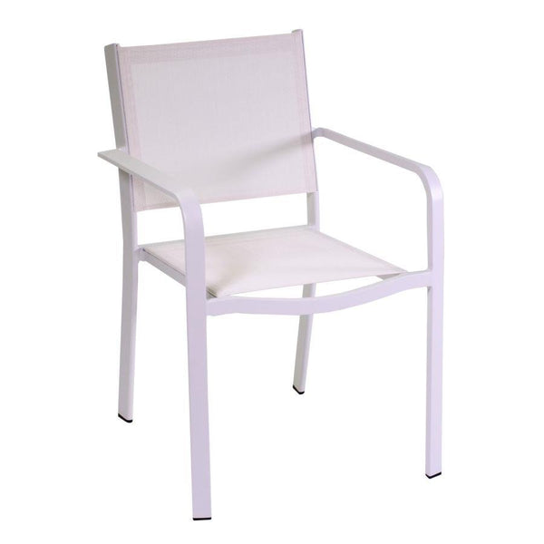 Sedia da Giardino 55x61xh84,5 cm in Alluminio e Texilene El Paso Bianco online