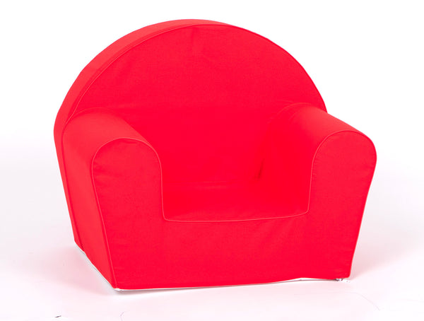 Poltroncina per Bambini 42x31x50 cm in Tessuto Cotone  Rosso-1