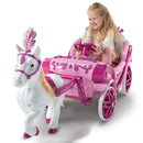 Carrozza Elettrica per Bambine 132x72x87 cm 6v con Licenza Disney Princess -3