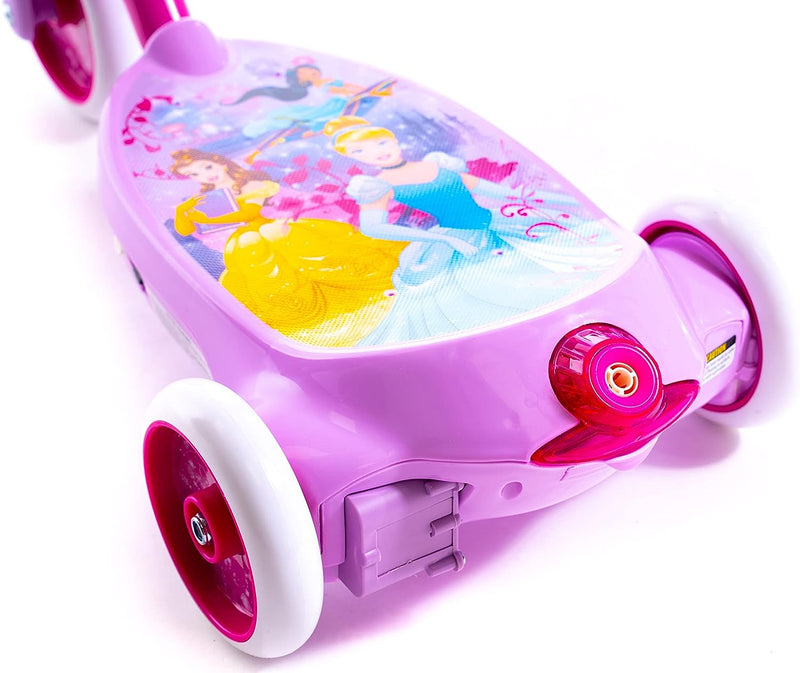 Monopattino Elettrico 3 Ruote per Bambini Sparabolle con Licenza Disney Princess -4