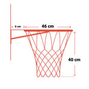 Canestro da Basket Ø 46 cm in Metallo Regolamentare USA Rosso-3