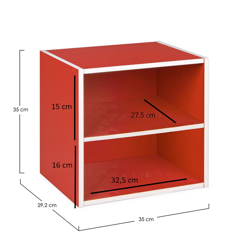 Cubo Composite con Anta 35x35x35 cm in Compensato  Naturale-3