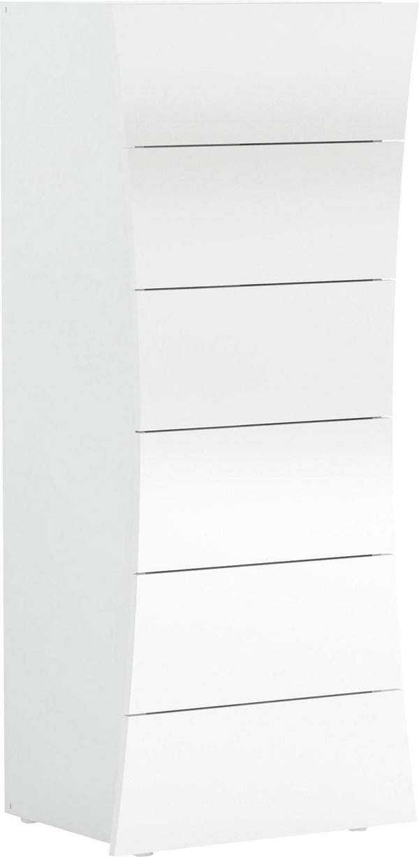 prezzo Mobile Cassettiera 6 Cassetti Settimino 52x40x121,7 cm Arco Bianco Lucido