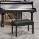 Sgabello per Pianoforte con Contenitore 75x35x49cm  in Legno e Finta Pelle Nero -2