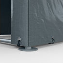 Capanno Box per Attrezzi da Giardino 160x218x172 cm Tenda in PE anti UV e Acciaio Grigio scuso-8