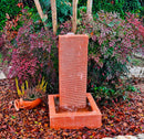 Cascata Artificiale da Giardino 60x60xH110 cm in Vetroresina con Pompa-2