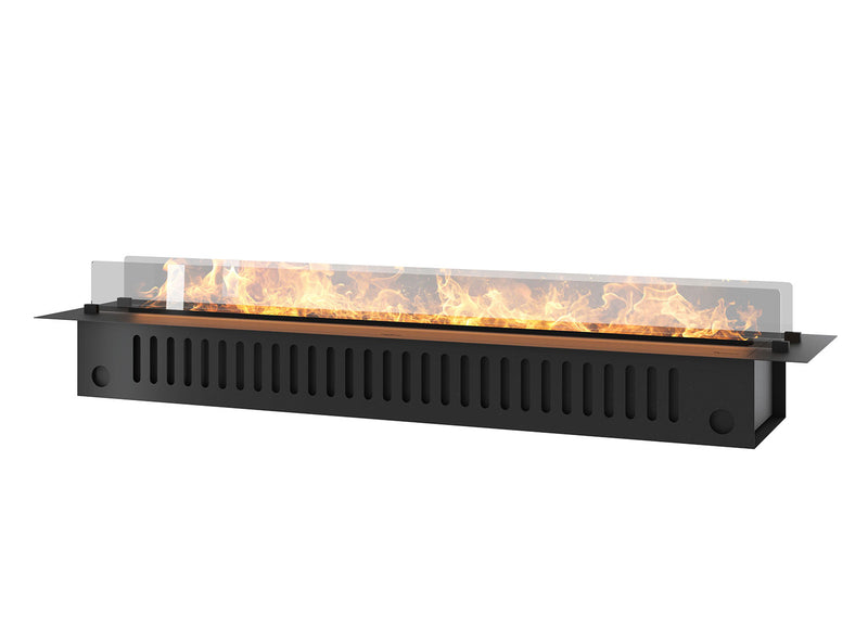 Camino a Vapore Elettrico da Incasso 180x48,5x33 cm Invapo con LED RGB Nero -1