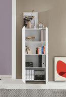 Armadio Libreria Doppia Anta 70x35x140 cm Dalia Bianco Lucido  -3