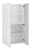 Armadio Libreria Doppia Anta 70x35x140 cm Dalia Bianco Lucido  -5