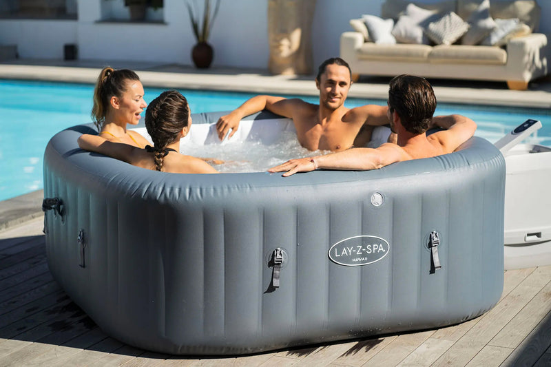 Piscina Idromassaggio Gonfiabile Riscaldata Ø180cm 4-6 Persone Bestway Hawaii 60031-2