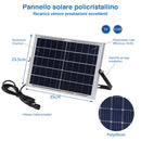 Faro LED 100W Pannello Solare Luce Esterno Alta Luminosita 1000lm + Telecomando-3