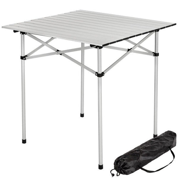 Tavolo Da Campeggio Picnic Richiudibile In Alluminio 70x70x70 cm Con Custodia prezzo