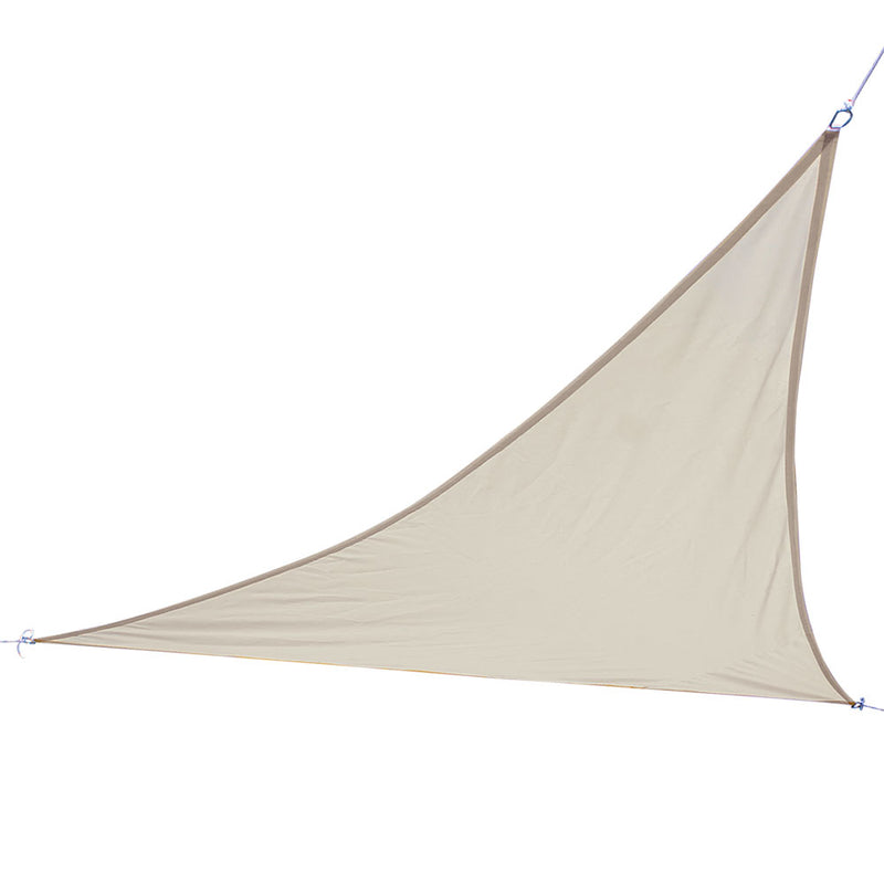 Vela Telo Parasole 5x5 mt Tenda Triangolare Ombreggiante Giardino Tessuto Beige-1