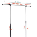 Stand Appendiabiti Singolo in Acciaio con Ruote Aste Telescopiche Regolabile PU-2