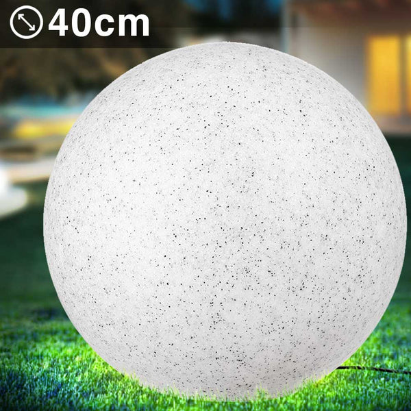 online Lampada Sfera Giardino 40cm Luce Illuminazione Esterno Attacc E27 Effetto Pietra