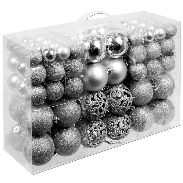 online Confezione 100 x Palline Natale Colore Silver Diametro 3/4/6 cm Addobbi Natalizi