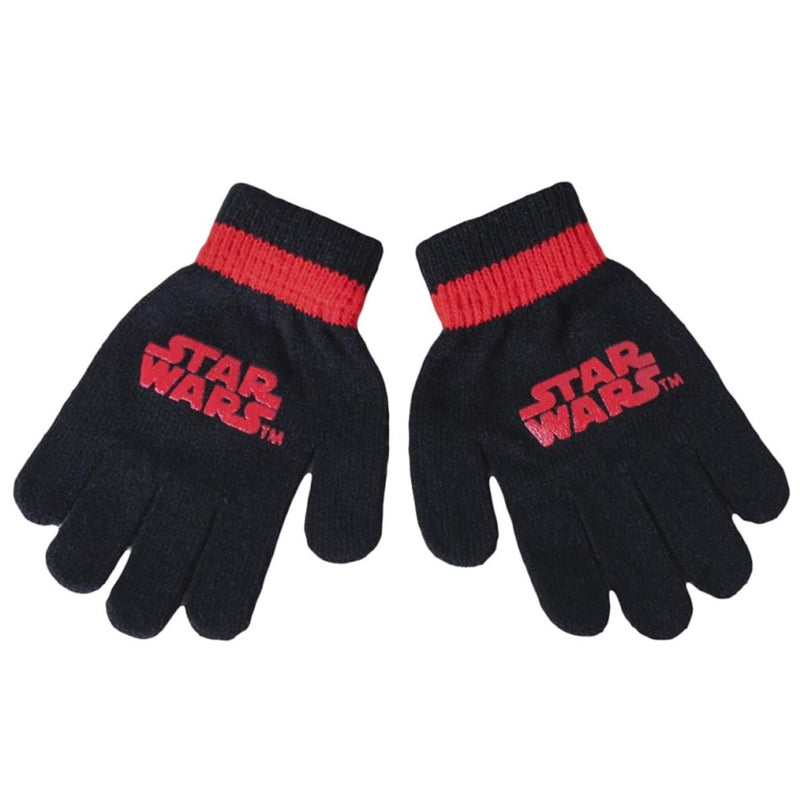 Set Invernale Cappello Sciarpa e Guanti per Bambino Taglia Unica Star Wars Rosso Nero-3